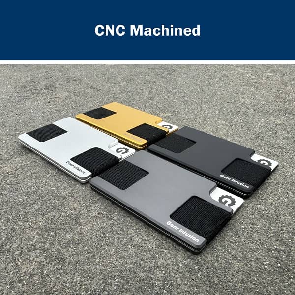 Gear Infusion ultra-slim wallet, minimalist design with RFID-blocking technology, multiple card slots, and a dedicated cash pocket for everyday carry.