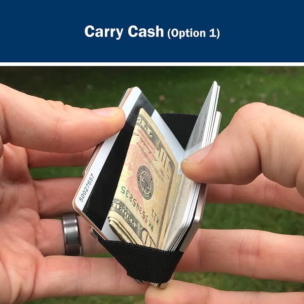 Gear Infusion ultra-slim wallet, minimalist design with RFID-blocking technology, multiple card slots, and a dedicated cash pocket for everyday carry.