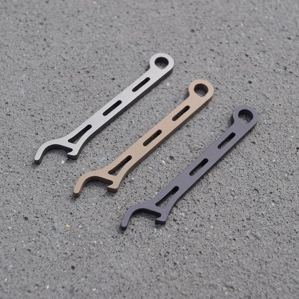 Brew Soldier bottle opener made from Grade 5 titanium, designed to blend with your keyring for discreet everyday carry (EDC) and built for durability and strength.