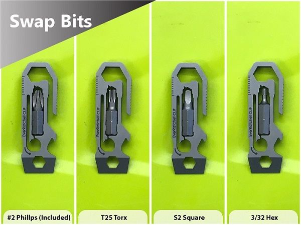 EverRatchet Clip Ratcheting Keychain Multitool - Gear Infusion