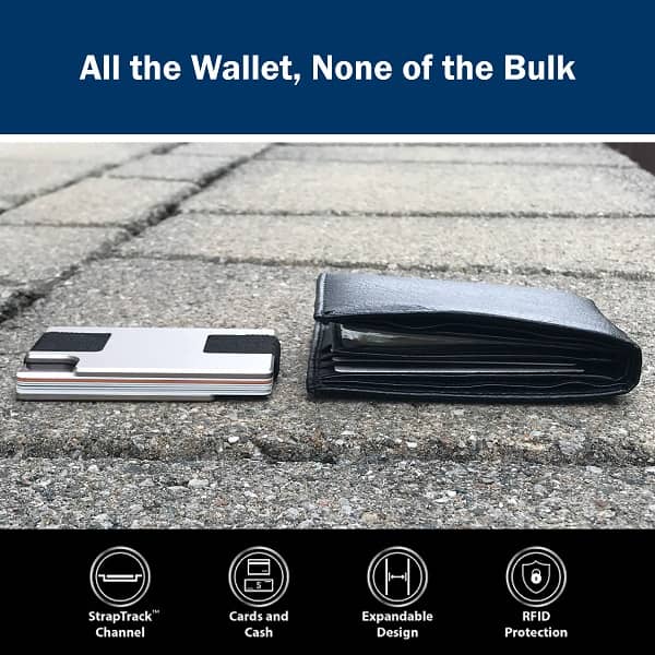 Gear Infusion ultra-slim wallet, minimalist design with RFID-blocking technology, multiple card slots, and a dedicated cash pocket for everyday carry.