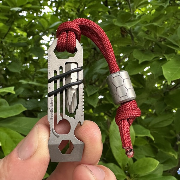 Custom Titanium Bead + Paracord Lanyard