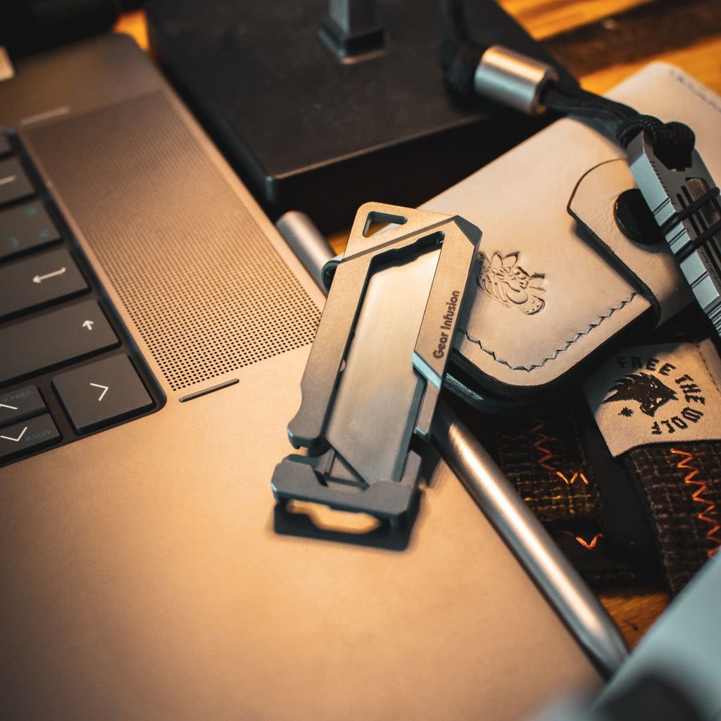 GhostTi Titanium Utility Knife | Gravity Drop Close Blade by Gear