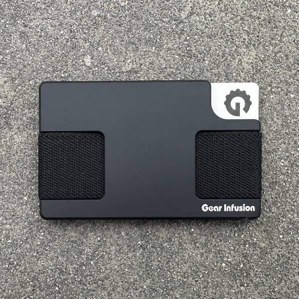 Gear Infusion wallet replacement strap, durable and minimalist design, perfect for securing cards and cash in everyday carry (EDC) wallets.
