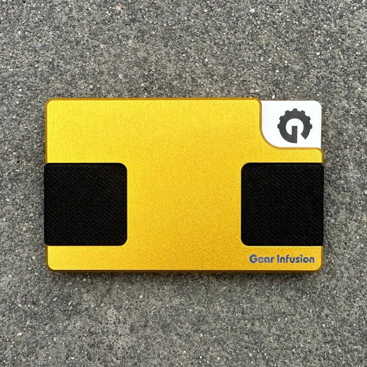 Gear Infusion ultra-slim wallet, minimalist design with RFID-blocking technology, multiple card slots, and a dedicated cash pocket for everyday carry.