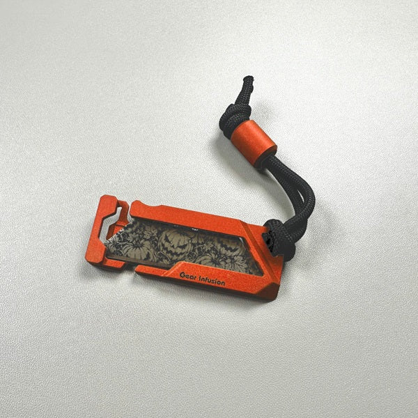 Halloween GhostTi in Orange with pumpkin Halloween blade and matching bead