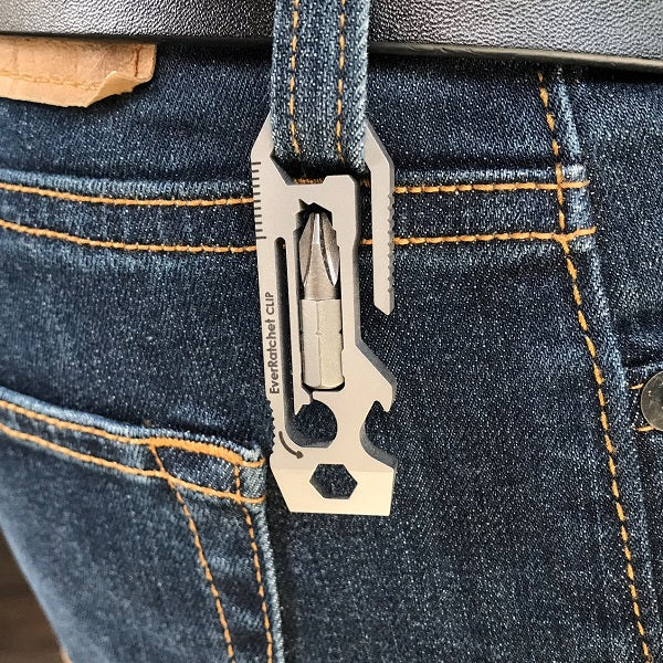 EverRatchet Clip Ratcheting Keychain Multitool - Gear Infusion